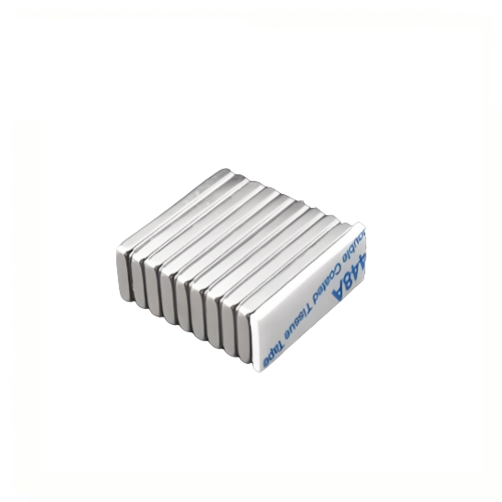 N35 L25xW8x1.2mm Nickel South 3M Adhesive Block Magnet N35 L25xW8x1.2mm Nickel South 3M Adhesive Block Magnet
