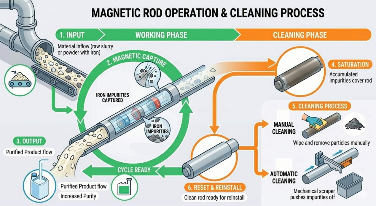 High-Intensity Magnetic Bars (6000-14000 Gs): Complete SS316L Industrial Iron Removal Guide